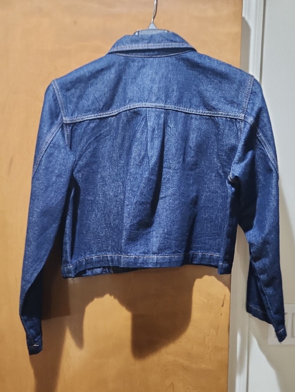 Denim Ruffle Jacket - Dark Blue - Picture 3 of 3